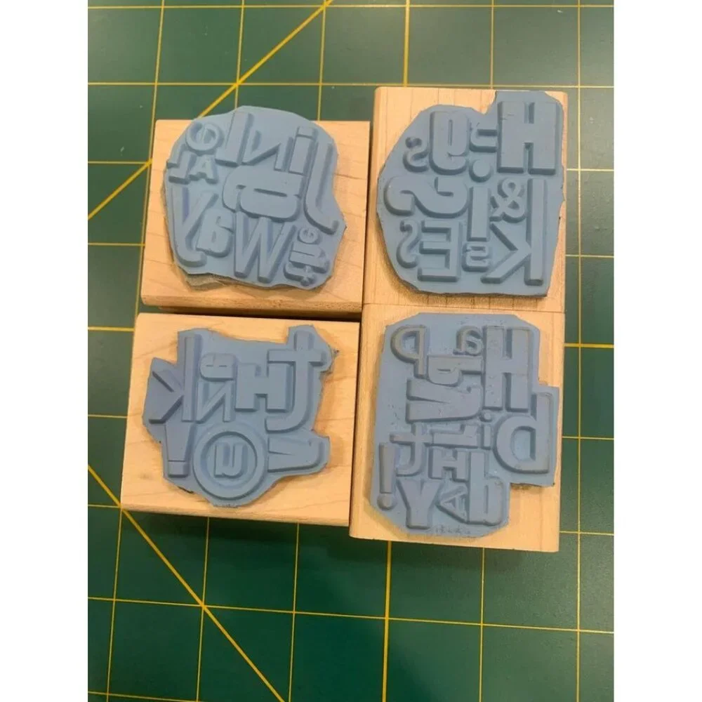 Stampin Up Alphabet Soup Rubber Stamp Set 2006 Hugs Thank You Birthday Crafts